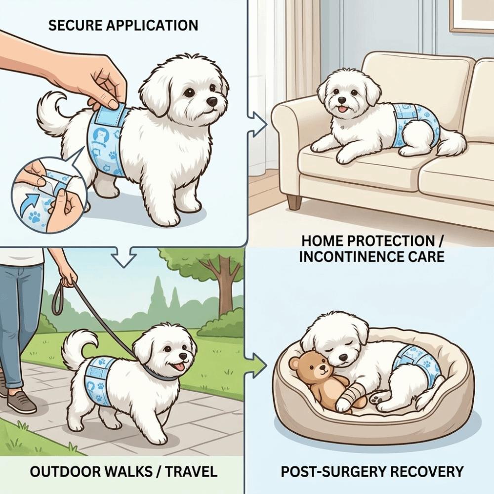 Leak Proof Dog Diaper Absorbent Layer Pet Underpad Liquid Lock Dog Whelping Pad Pet Menstrual Care