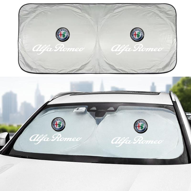 RXDMV1 Car Windshield Sunshade Auto Interior Anti-sunburn Cloth For Alfa Romeo 156 159 147 4C 8C 166 Giulia Giulietta Mito Stelvio