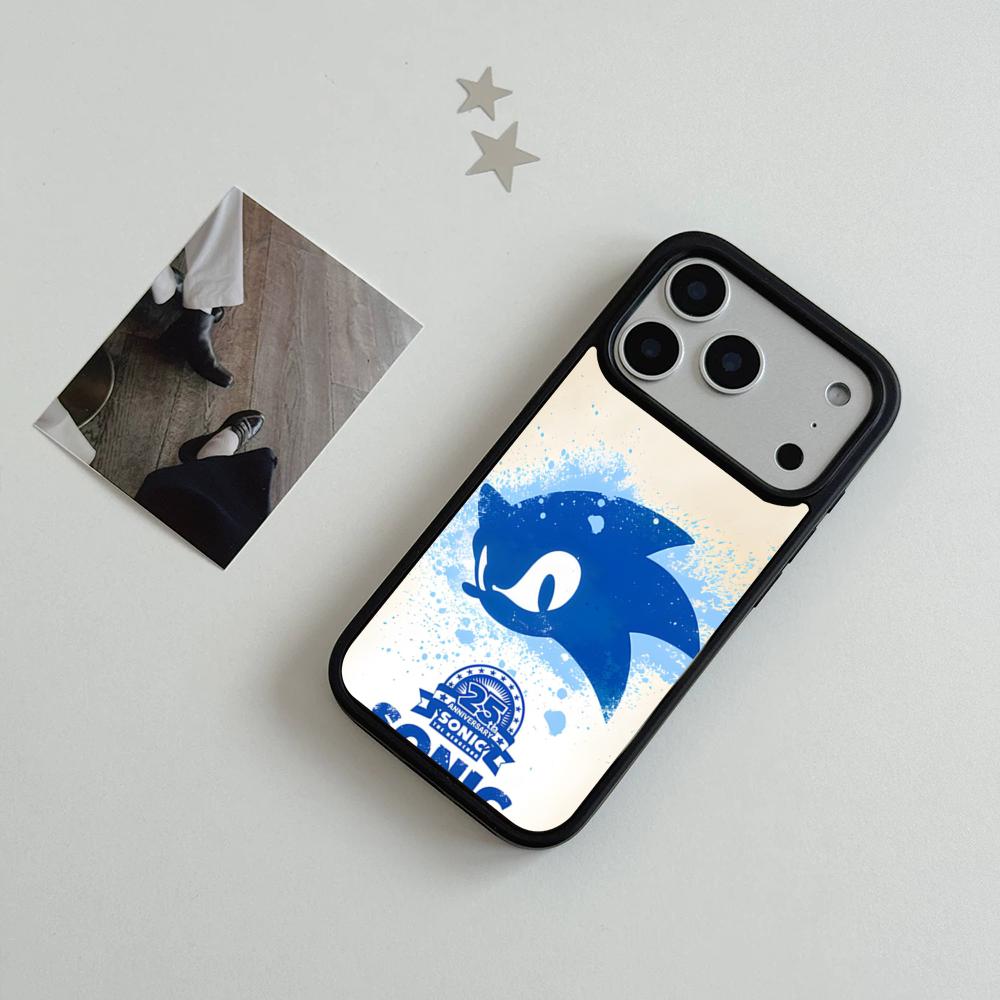 Anime Game S-Sonic Phone Case For IPhone 17 Air 16 15 14 Plus 13 12 11 Pro Max Dual Tone Hard PC Fashion Protective Cover