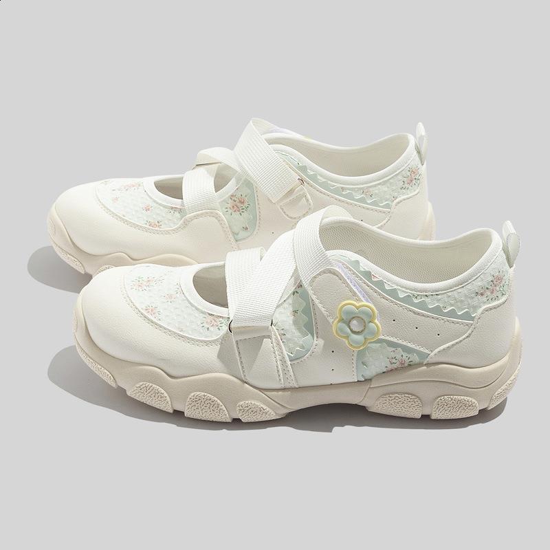 Модная обувь Женские кроссовки на платформе Женская обувь Толстая подошва Повседневные Розы Холст Резина Досуг Цветочный Липучка Ткань Однотонный Р