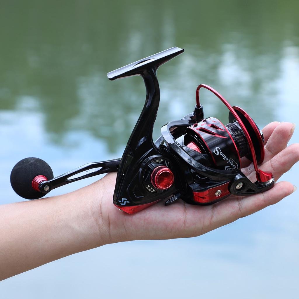SOUGAYILANG 12 + 1BB Rotating Fishing Reel 5.2:1 High Speed Gear Ratio Smooth Fresh Water Brine Rotating Fishing Reel 1000-4000