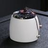 Классический чайник Матовый черно-белый Герметичный контейнер для хранения конфет, снеков, кофейных зерен Бытовой фарфоровый чайный склад Контейнер для пищевых продуктов