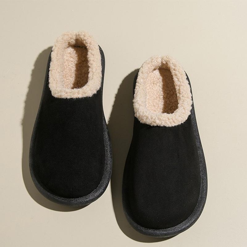 Меховые балетки женские хлопковые тапочки замшевые модные мюли обувь зимние теплые удобные ботинки с открытой пяткой женские тренд 2025 новый зимние ботинки Femme
