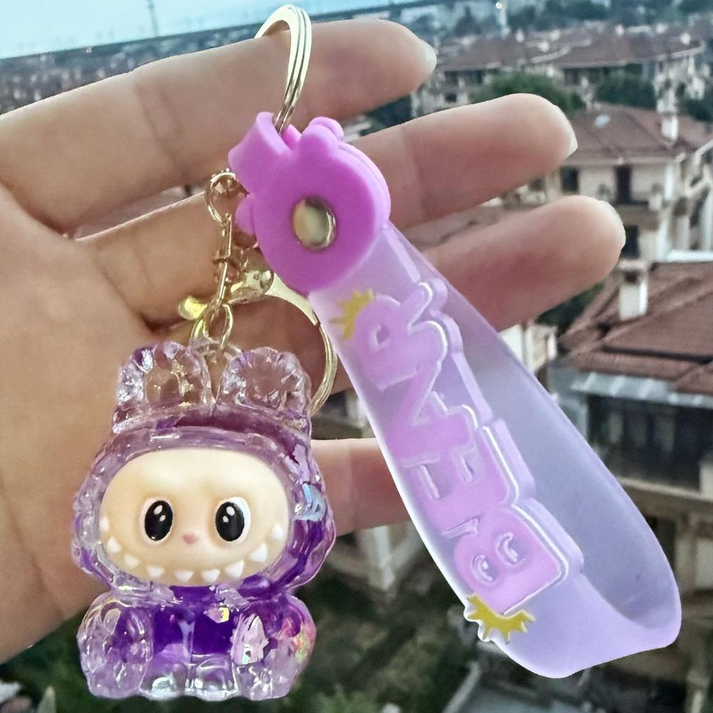 High Looks Labrador Keychain Bag Oil Hanging Decoration Figurine Backpack Quicksand Cartoon Pendant Gift Keychain