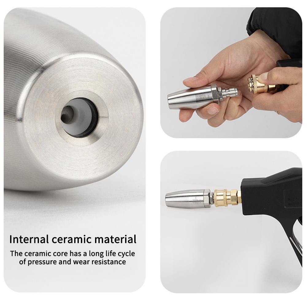 Вращающаяся на 360° насадка для воды высокого давления из нержавеющей стали, насадка Lotus для удаления ржавчины, быстроразъемные аксессуары