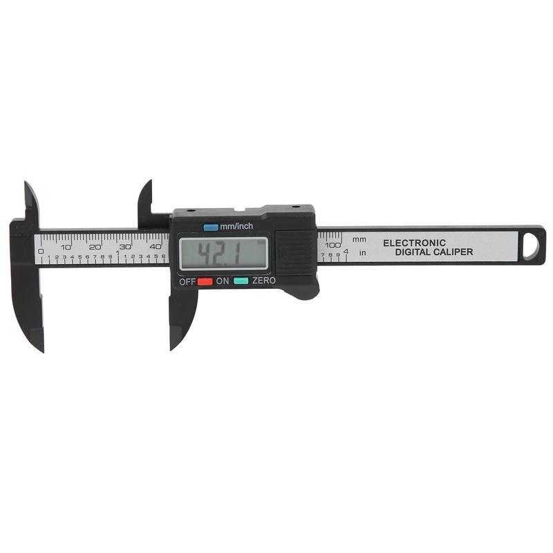 Digital LCD Display Caliper High Accuracy Plastic Carbon Fiber Vernier Scale 0-100mm