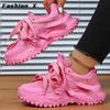 Pink Platform Sneakers CoupleThick Sole Shoes Women Men Fashion 2025 Luxury Chunky Shoes Slip On Tennis Shoes Casual Spring Sneakers