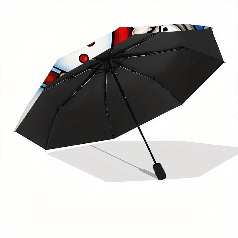 1pc Snowman Pattern Automatic Opening/Closing Folding Umbrella with 20 Ribs, Plastic Handle, Windproof Portable Sunshade Umbrella y250726060