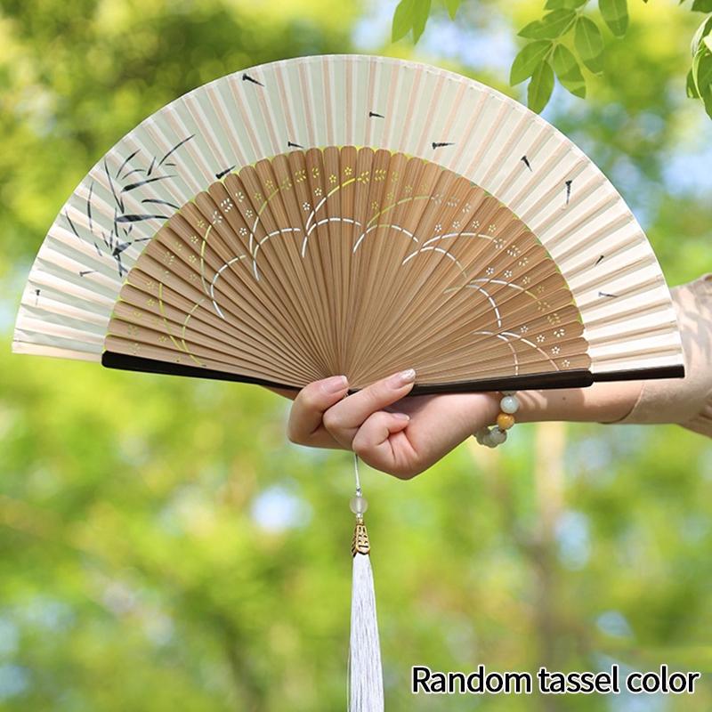 Retro Hand Fan Folding Fan Wedding Hand Fans for Woman Wedding Fan Dancing Fans Accessorie Chinese Fans Holiday Gifts Home Decor