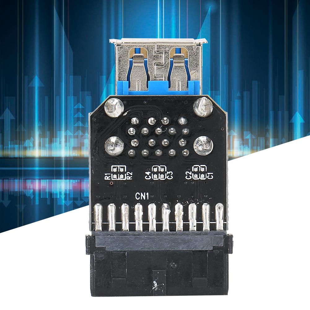 Адаптер-конвертер 19PIN to 2-Port USB 3.0 Black ABS Computer Equipment Accessories