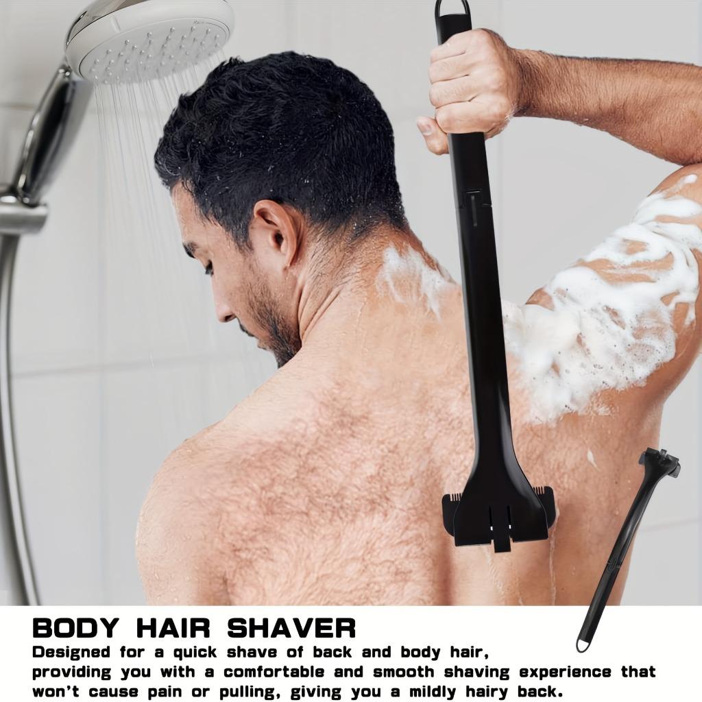 Мужская бритва для тела Back Shaver DIY позволяет вам сбрить волосы на спине за считанные минуты, заменив лезвие, попрощайтесь с неприятными волосами на спине навсегда