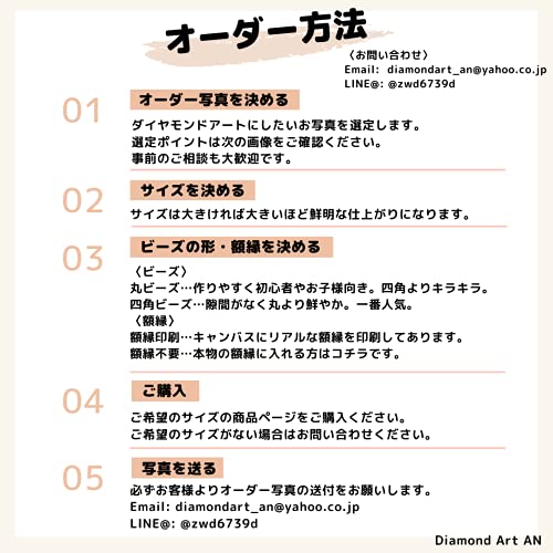 AN-diamond Art Diamond Art [Frame Print] AN-diamond Art Kit Flower Rose A3 Cross Stitch Puzzle Handmade Color Bead Stone Painting Mosaic Art AM-99