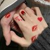 5 шт. временные татуировки наклейки красные любовь сердце губы роза водонепроницаемые поддельные наклейки боди-арт татуировки на день святого валентина дни рождения