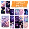 50 декоративных настенных открыток серии Purple Dream Butterfly