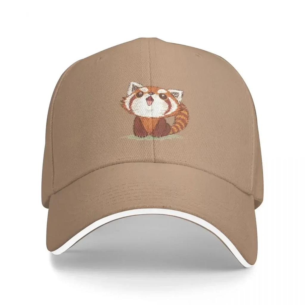 Red panda happy Baseball Cap Military Cap Unisex beach hat custom Hat Vintage Caps Women Unisexs