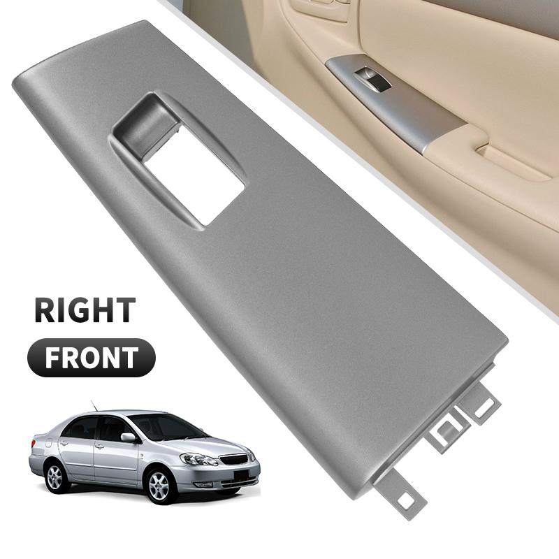 74232-12380 74231-02350 Передняя панель рамки переключателя стеклоподъемника для Toyota Corolla 2003 2004 2005 2006 2007 2008 Под дерево/Серебристый