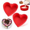 Silicone Heart Shaped Cake Pans Nonstick Reusable Round Baking Tray Cake Bakeware Pan Toast Mold Baking Tool for Pastry Dessert