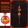Новогодние украшения 2025 года - года Змеи: Подвески-мешочки с красным перцем чили «Фейерверк» на китайский Праздник весны