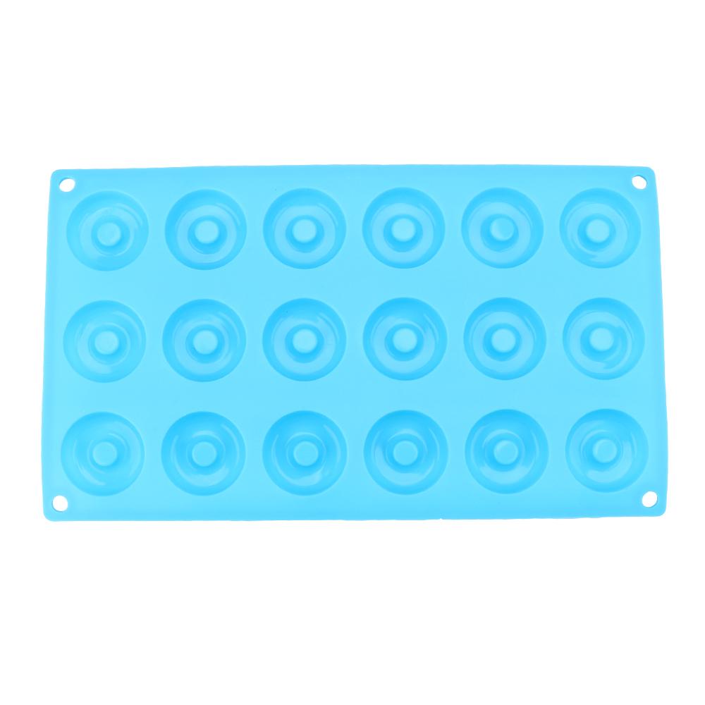 4cm Mini Chocolate/ Donut Silicone Mold Bakeware Biscuit Cake Molds Reusable Donut Dessert Baking Pan Silicone Mould 18-Cavity