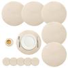 Set of 6 Round Braided Table Mat Washable Placemats Non Slip Heat Resistant for Kitchen Dining Tables Pad With 6Pc Cup Coasters
