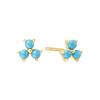 ANIA HAIE Gold Turquoise Lotus Stud Earrings In 925 Silver E063-04G