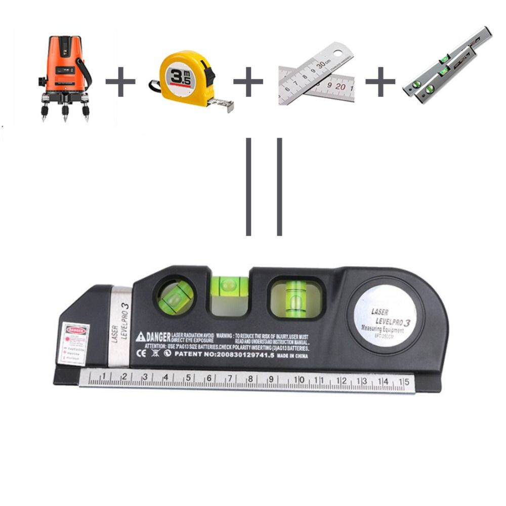Standard Ruler Laser Level Adjustable Laser Ruler Multipurpose Cross Line Lasers Woodworking