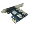 Карта-райзер PCI-Express PCI-E 1 на 4 PCI-E USB 3.0 Слоты Множитель Внешняя карта