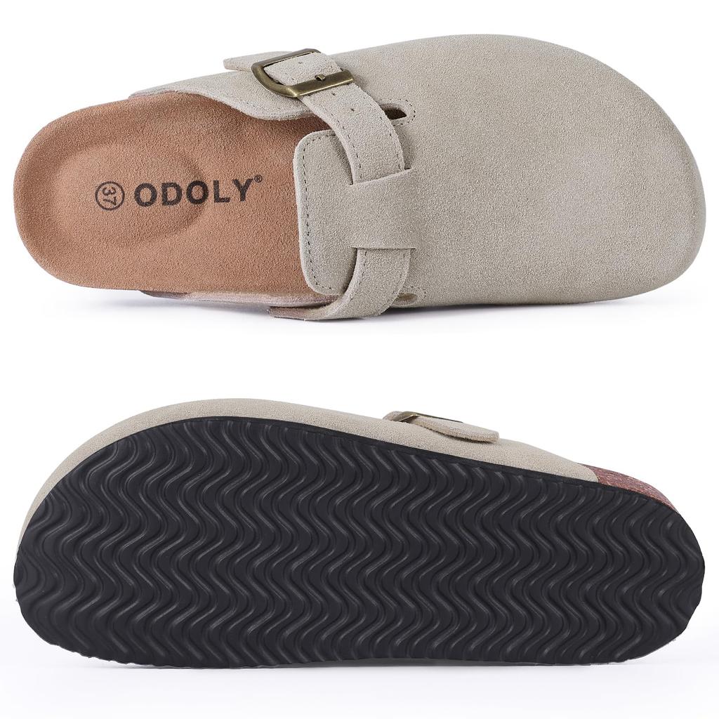 Модные Comwarm Модные замшевые мюли на плоской подошве с поддержкой свода стопы Классические мужские туфли-картофелины Уличные пляжные шлепанцы Летние женские сабо-сандалии на пробковой подошве