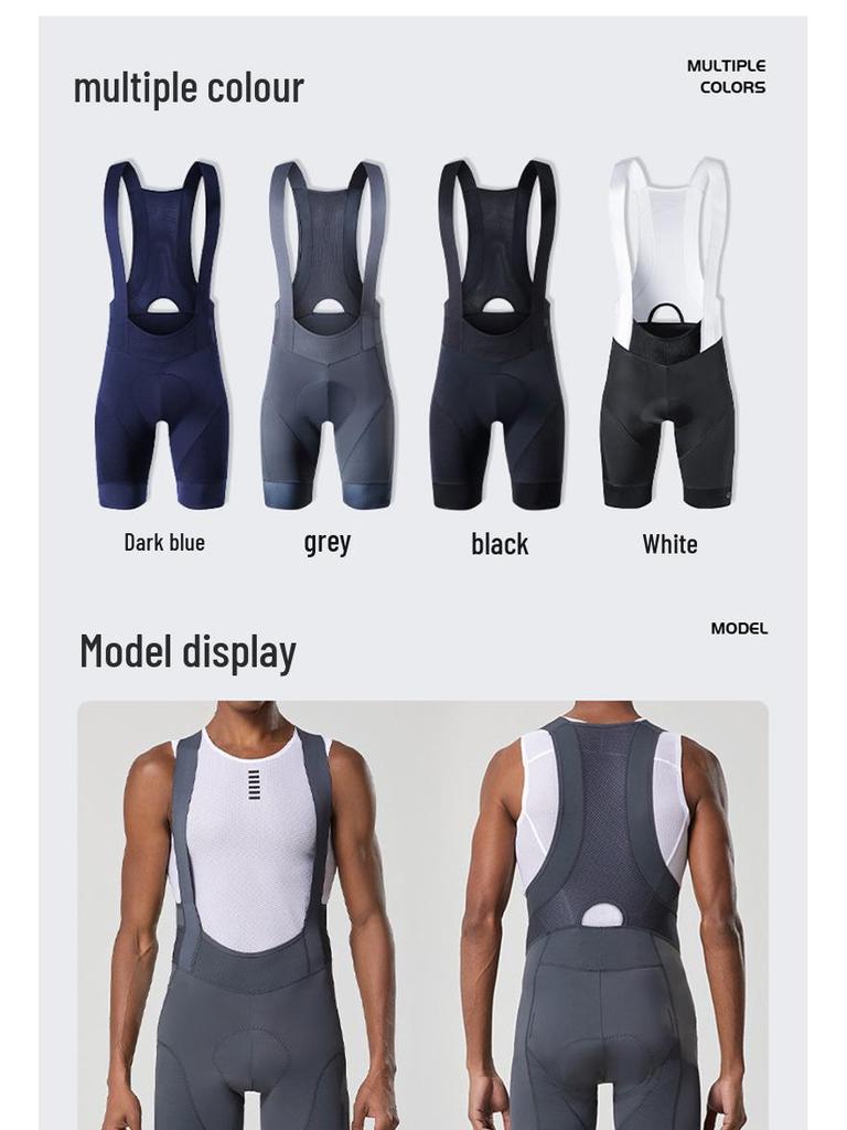 Мужские летние велошорты с лямками YKYWBIKE - Дышащие, Влагоотводящие, Дизайн с вырезами.