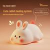 Large Face Rabbit Night Light with Voice Control and Timer - Soft, Colorful, Cute Sleep Aid Atmosphere Light