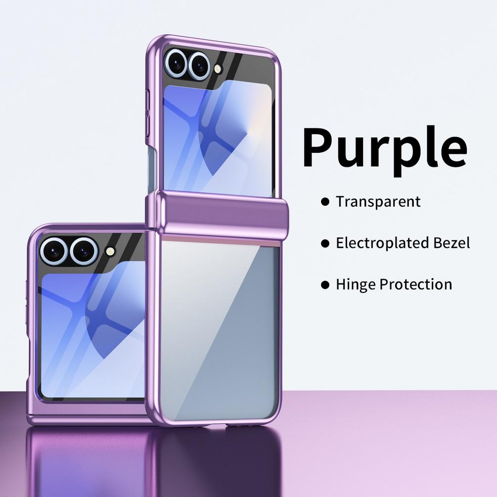 Прозрачный Защитный Чехол-пленка из Закаленного Стекла для Samsung Z Flip 6 Galaxy Z Flip 5 Пружинный Шарнир Устойчивая к Царапинам Крышка