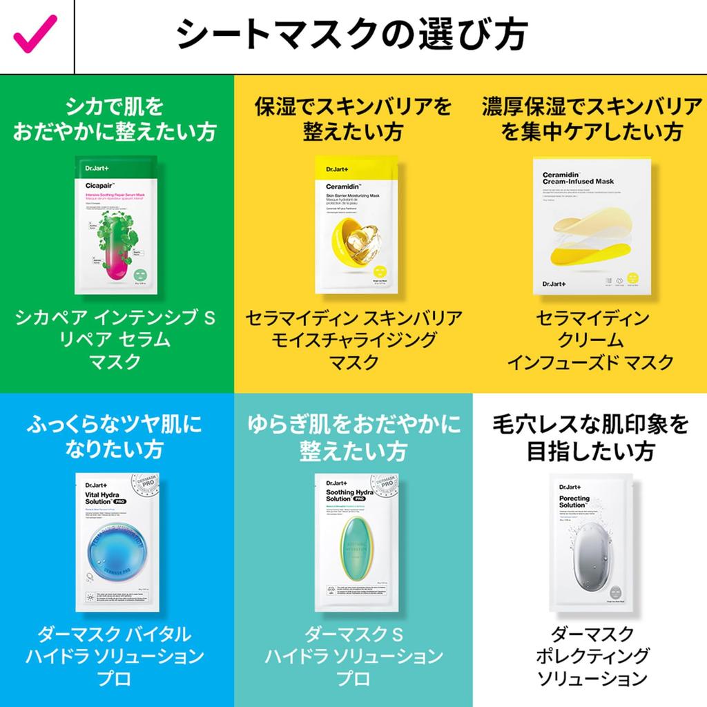 Dermask Vital Hydra Solution Pro Гиалуроновая Тканевая Маска Корейская Дерма Косметика Д-р. Джарт+ (5 листов) / Увлажняющий, Гидратирующий, Сухой, Сияющий, Укрепляющий, Кислотный,