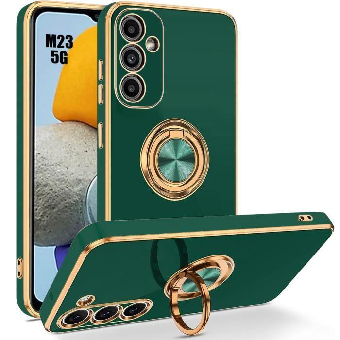 Silicone Case - Samsung - Galaxy M23 5G - Shockproof - Flexible - Ring Stand Night Green