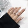 Female Fashion Jewelry Retro Zinc Zinc Alloy Korean Knuckle Finger Rings Tail Ring Twist Ring Set Round
