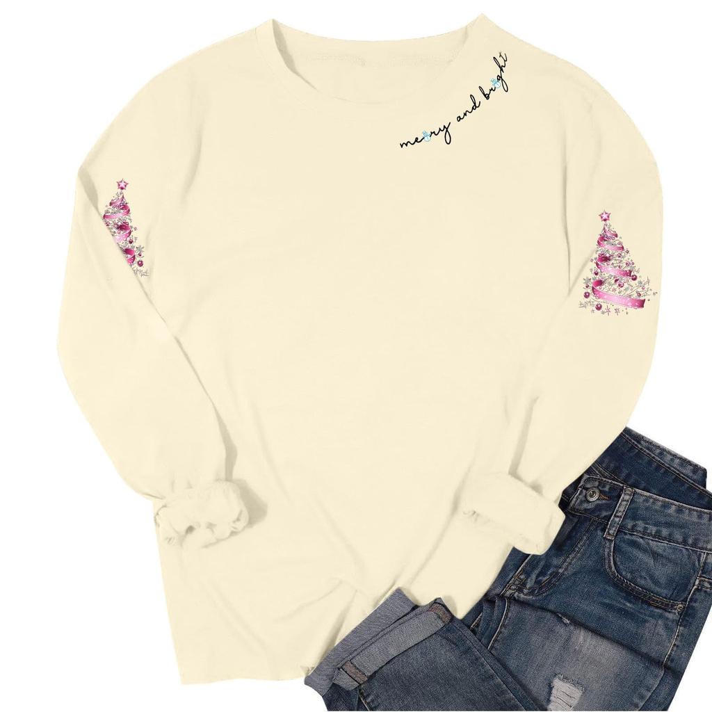 Ladies' Loose Comfortable Casual Fashionable Christmas Printed Hooded Sweatshirt