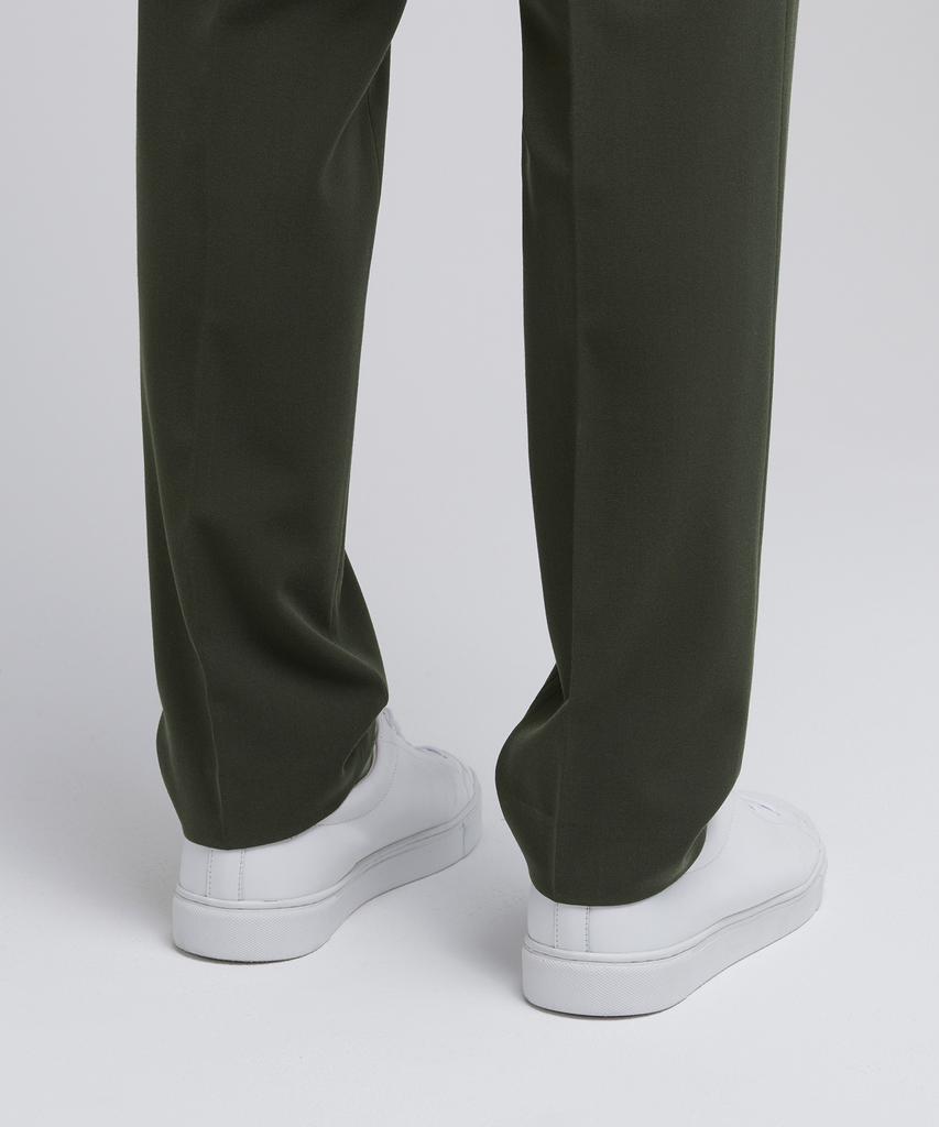MUSINSA STANDARD Tapered Hidden Banding Length Slacks [Dusty Khaki]