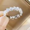 Heart Shaped Diamond Row Diamond Ring Fashion Love Whole Circle Diamond Simulation Diamond Ring Cannot Lose Color