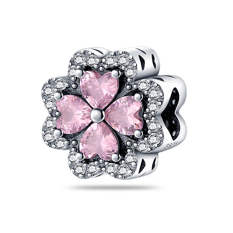 Spring 925 Silver Color Sakura Butterfly Flowers Charms Beads Fit Diy 925 Original Bracelets Fine DIY Jewelry Birthday Gifts