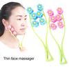 Portable Face Massage Roller Flower Shape Elastic Slimming Face Beauty Tools