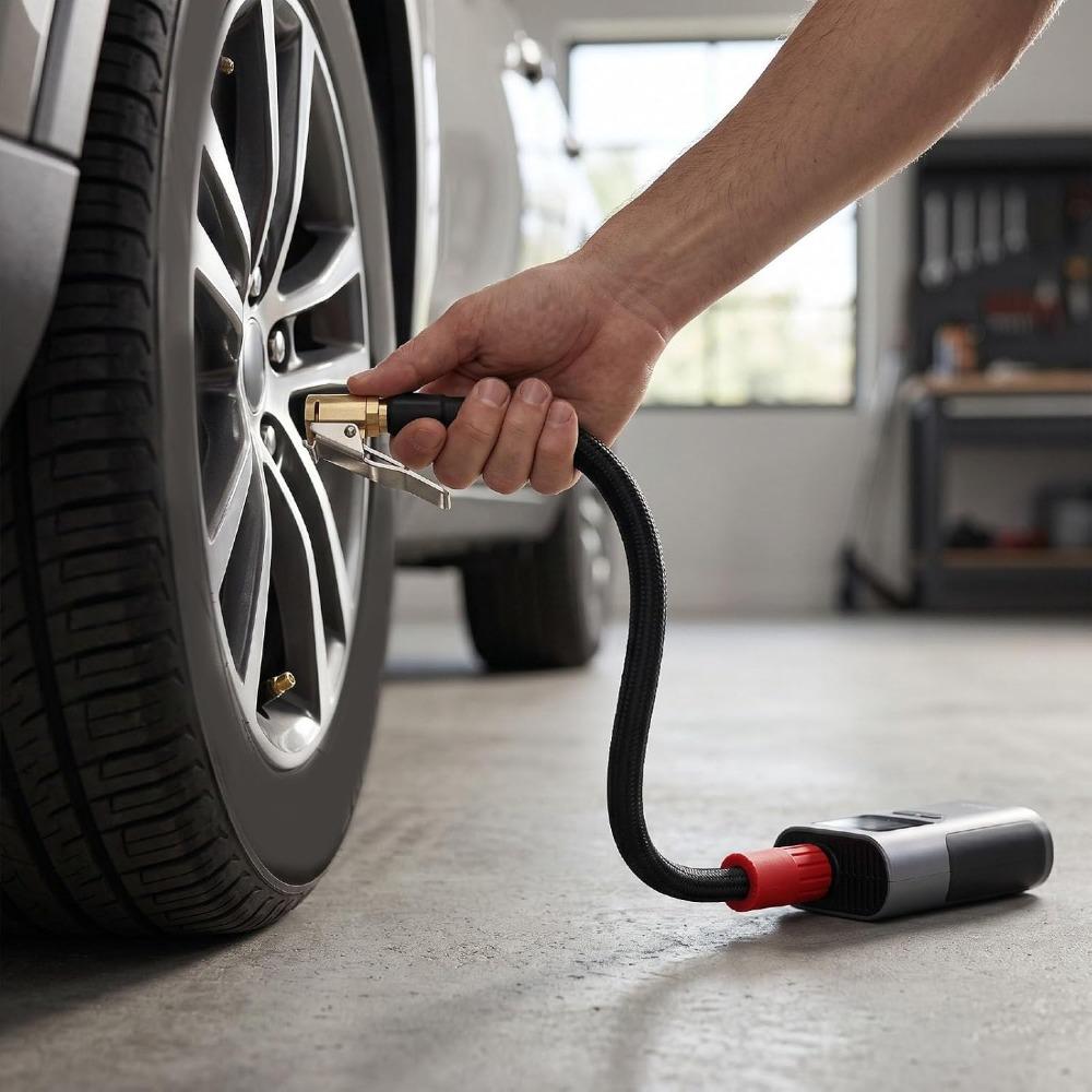 Quick Connect Clip Tire Inflator Extension Hose M6 Thread Tire Valve Extension Hose Tire Inflation