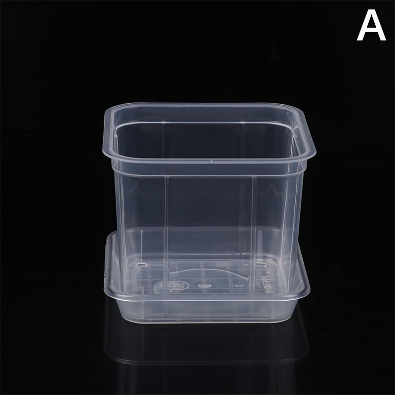 10 см квадратный корневой контроль прозрачный цветочный горшок для орхидеи фаленопсис каттлея посадка с устьичным цветочным горшком домашний декор