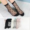 Ladies Spring and Summer New Fashion Casual Small Bow Glass Silk Socks