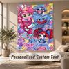Poppy Playtime Tapestry, Personalized Custom Text, Wall Hanging Tapestry For Living Room Home Wall Decor