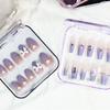 Прозрачные пустые коробки для ногтей Пластиковая коробка для хранения накладных ногтей Новая коробка для показа ногтей