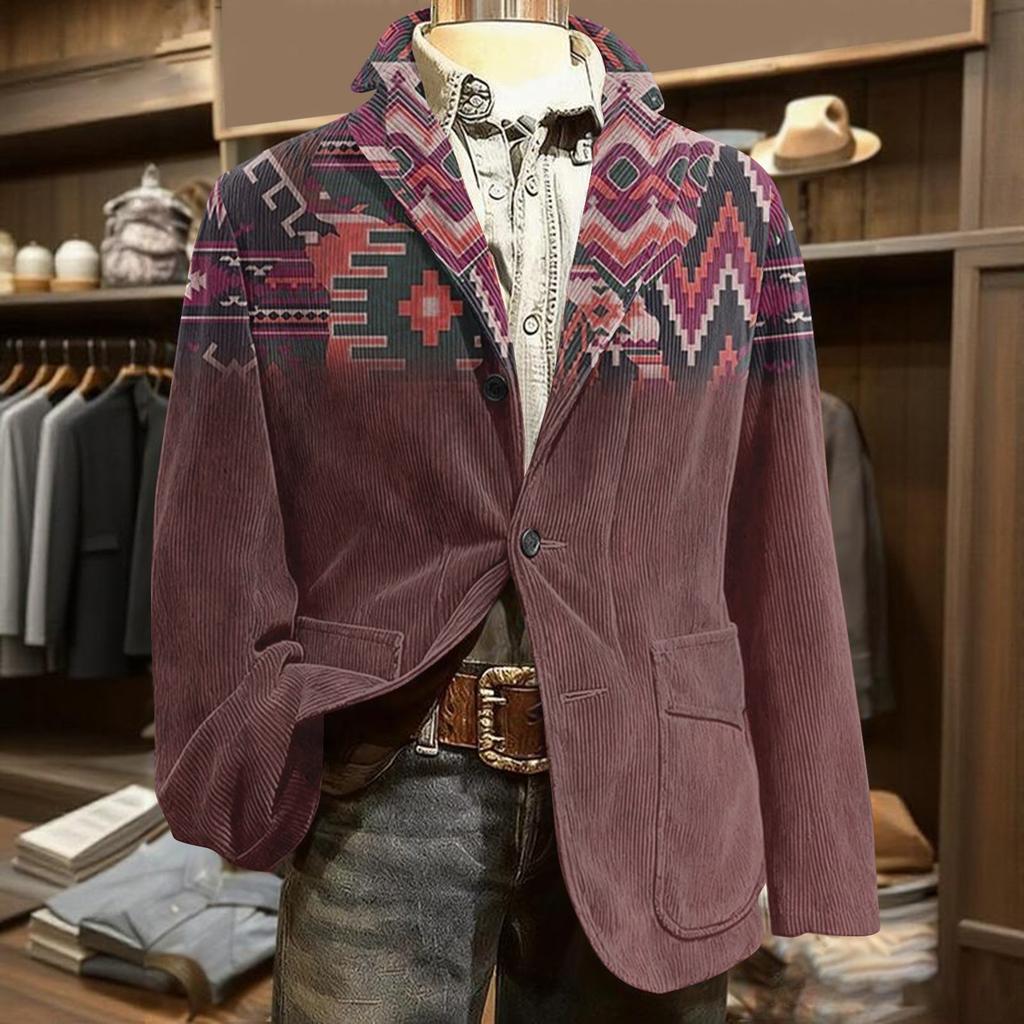 Мужской уродливый рождественский вельветовый теплый карманный пиджак-кардиган, мужской повседневный костюм