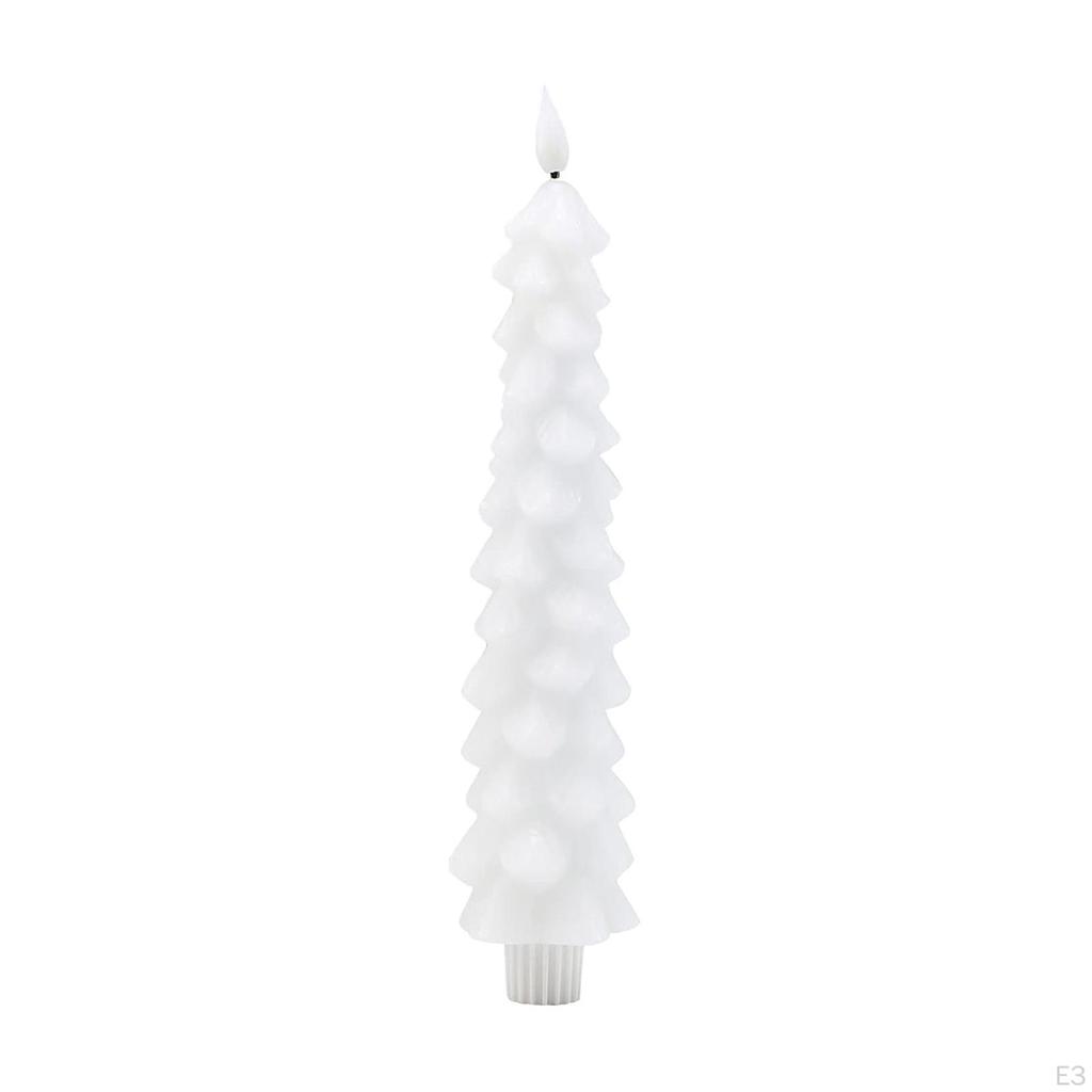 Flameless Taper Candles Christmas Decoration Desktop Holiday LED Candlesticks Ornament