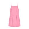 Spring New Women's Clothing Pure Desire Wind Straight Collar Simple Graceful Pleated Short Sleeveless Dress 2361777