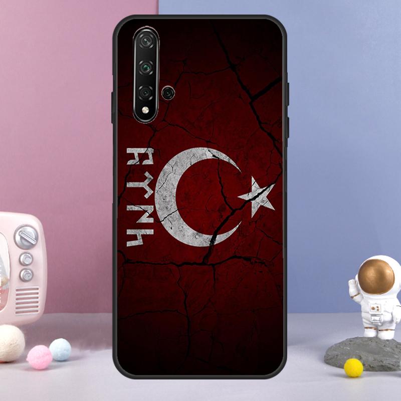 Чехол с турецким флагом для Huawei Nova 9 10 SE 3i 7i 8i 11i 12i Y60 Y61 Y70 Y72 Y73 Y90 Y91 P20 P30 P40 Lite