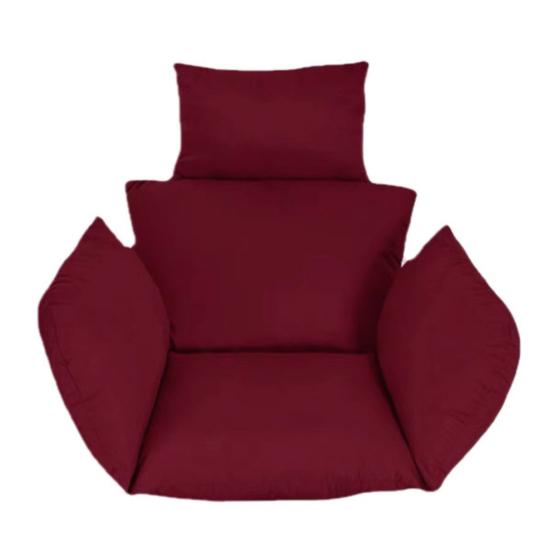 Подушка для кресла-качалки с подголовником, моющаяся, подвесная корзина, замена подушки для сиденья для патио, садового кресла-качалки