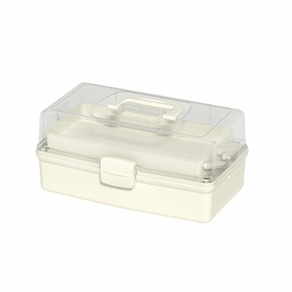 Plastic Multipurpose Storage Box Clear Art Craft Organizer Utility Box 3 Layer Storage Box Home